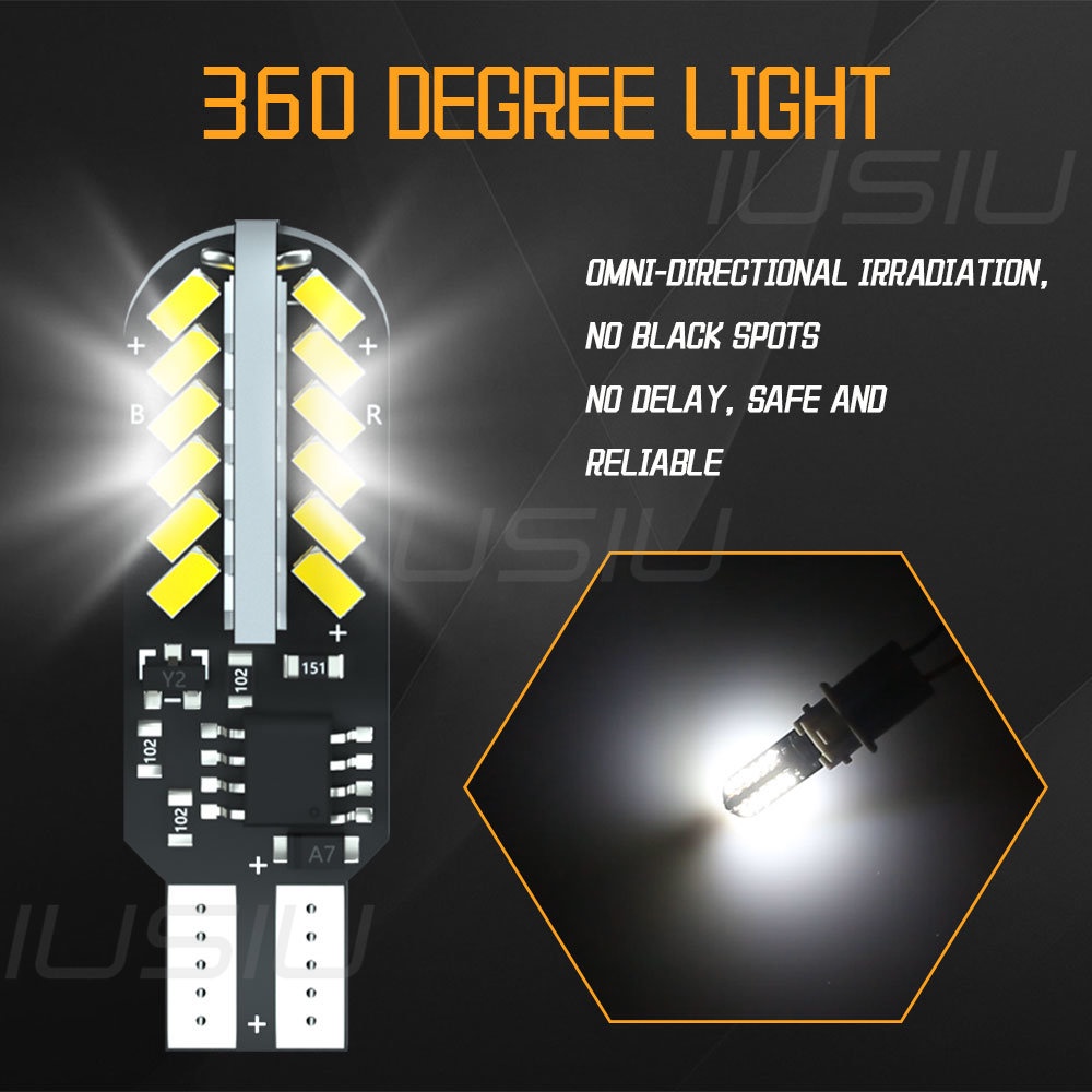 IUSIU bóng Đèn LED T15 xi nhan hậu nháy audi T10 Audi 48SMD 3014  Tròn Và Stop F1 Làm Đề Mi, Xi Nhan Wave, AB, Vision, Winner