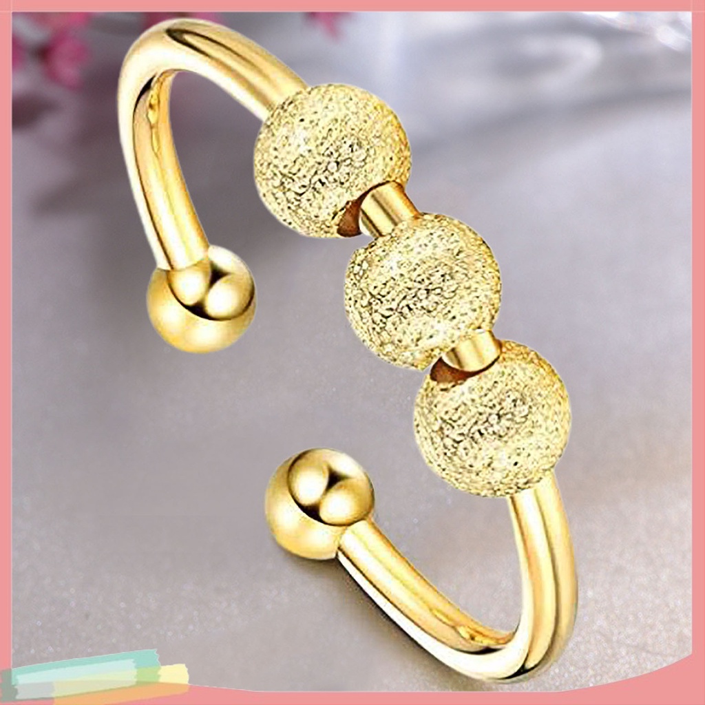 Nhẫn hợp kim trang trí hạt tròn có thể điều chỉnh kích thước