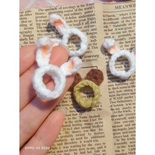 Nhẫn tai thỏ handmade len