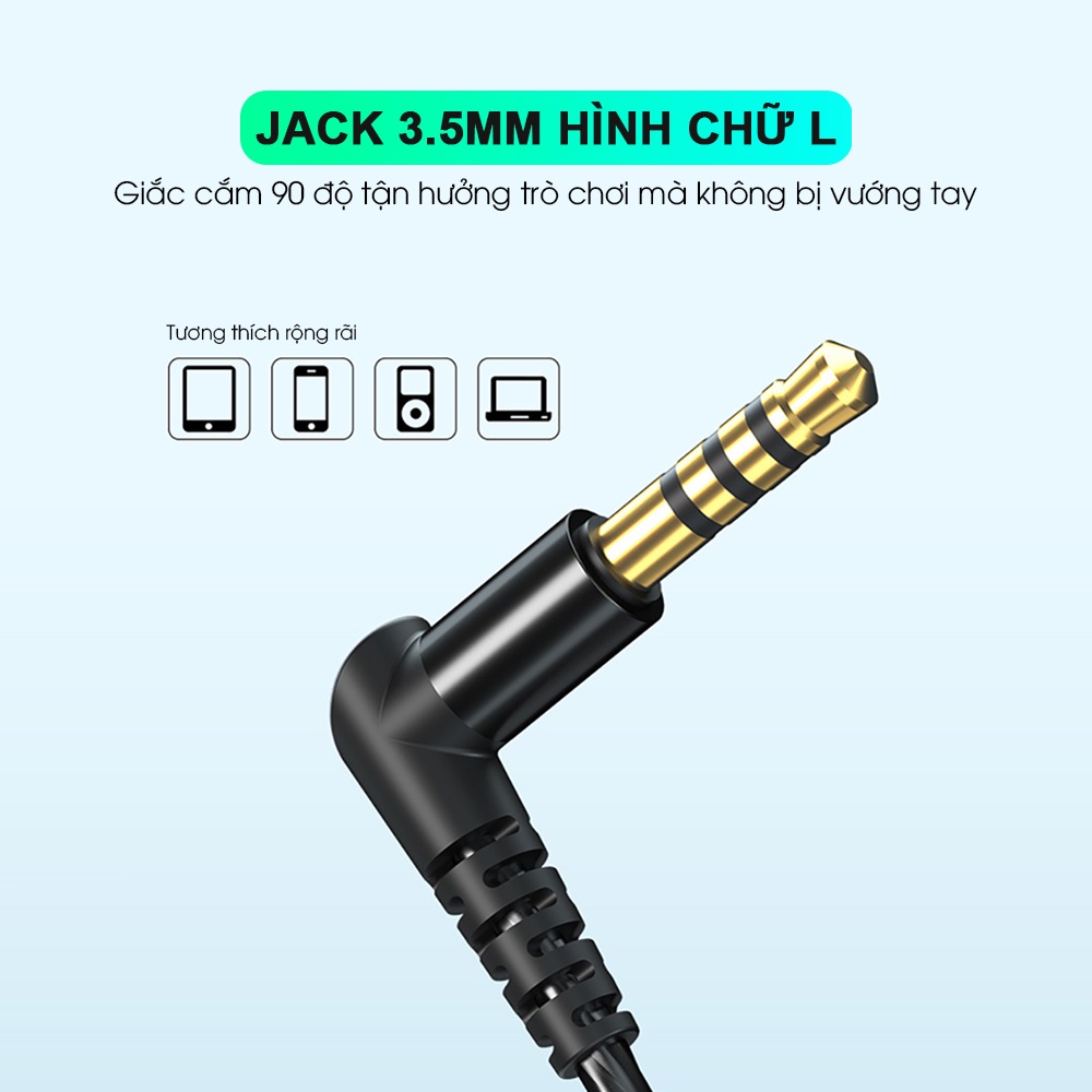 Tai nghe có dây gaming SIDOTECH S16 nhét tai super bass âm thanh hifi sống động chống ồn cao in ear chân 3.5mm