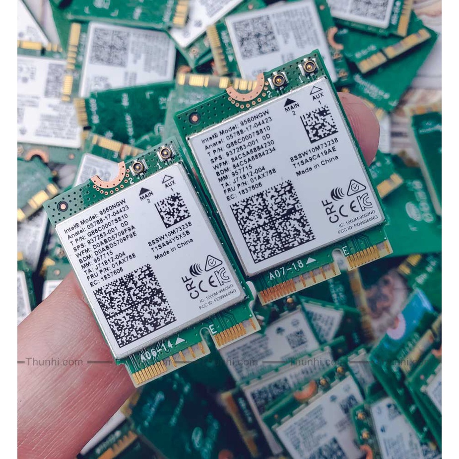 Wifi Card Intel AC 9560NGW CNVi 1730Mbps 2 bằng tần 2.4GHz/ 5GHz, Bluetooth 5.1