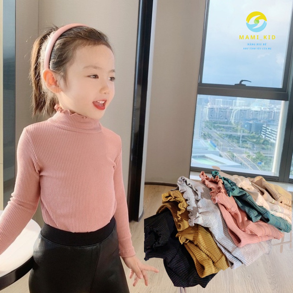 Áo Giữ Nhiệt Cho Bé, Áo Cổ Lọ Dài Tay mặc Mùa Thu Đông, chất mềm, siêu co giãn, bao đẹp, Shop MamikidI