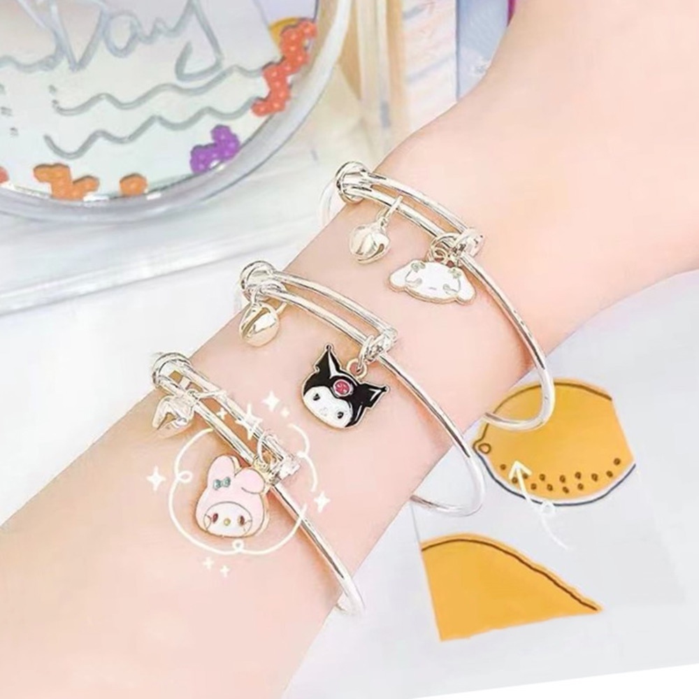 Vòng Tay Bạc Họa Tiết Hoạt Hình Dễ Thương Hợp Thời Trang