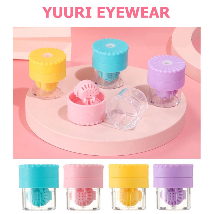 [KG11] Cốc xoay rửa lens YUURYEYEWEAR thủ công bằng tay nhỏ gọn tiện lợi màu sắc xinh xắn dễ thương