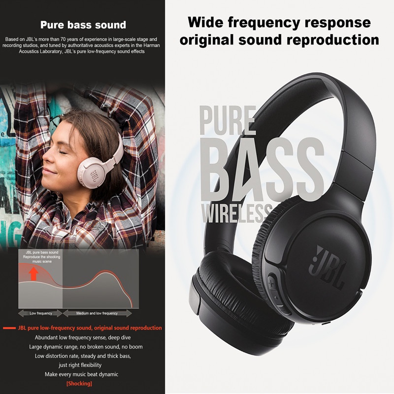 Tai Nghe Bluetooth Không Dây TUNE 510BT Phong Cách Thể Thao Thông Dụng Cho Nam Và Nữ