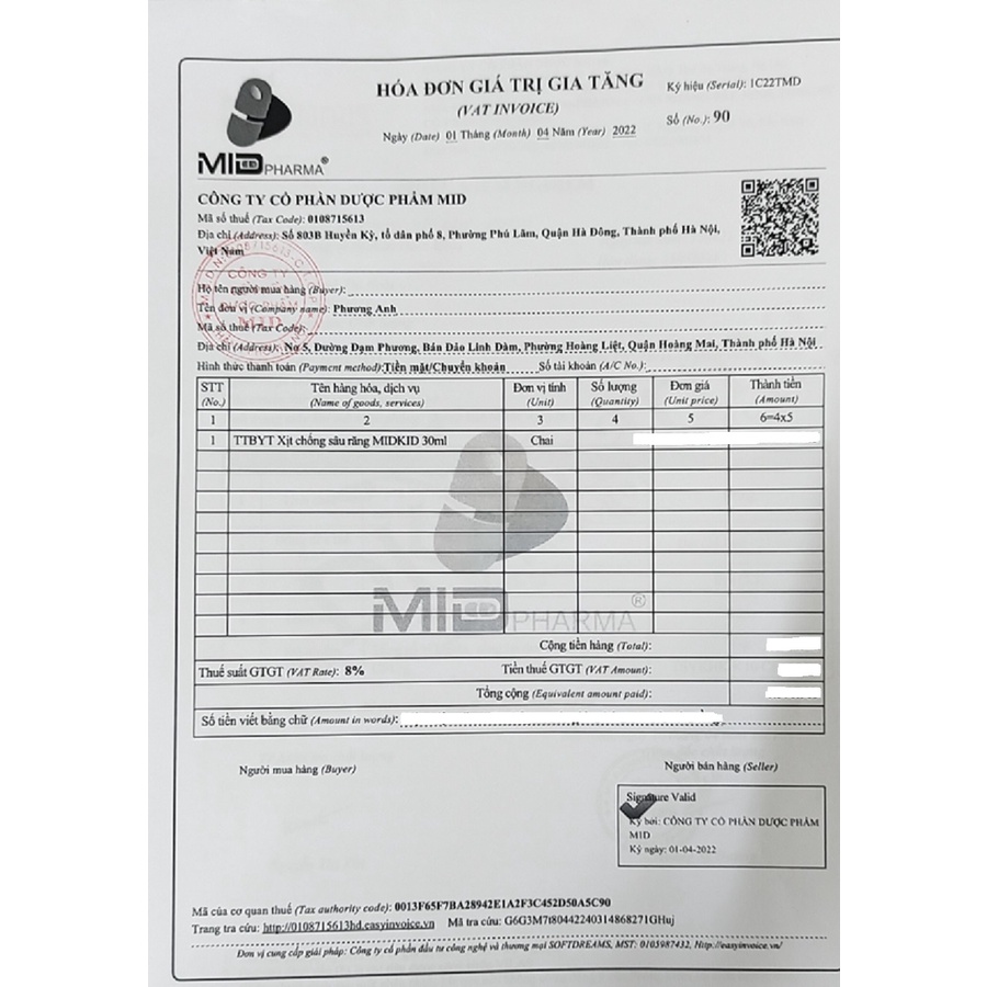 Xịt chống sâu răng Midkid cho bé từ 1 tuổi giúp làm sạch và bảo vệ men răng,ngăn ngừa mảng bám ố vàng