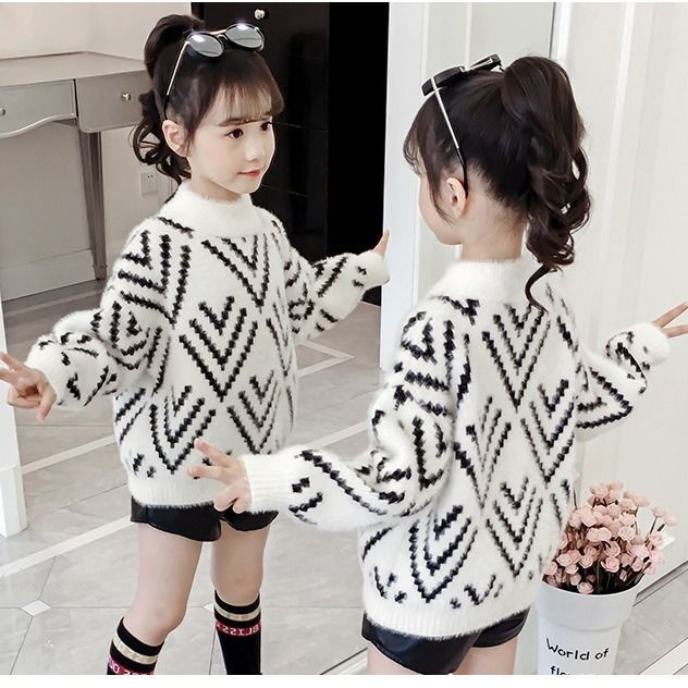 Áo len nhung tuyết mềm mịn dày ấm cho bé trai bé gái 2023 size lớn