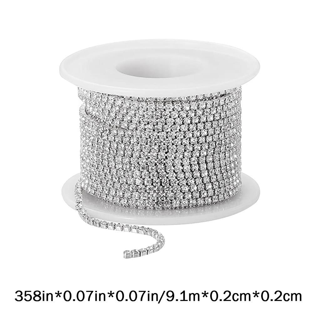 10 Yard Dây Chuỗi Dài 4mm Đính Kim Cương Giả Dùng Để Cắt Tỉa Trang Trí Đồ Thủ Công DIY