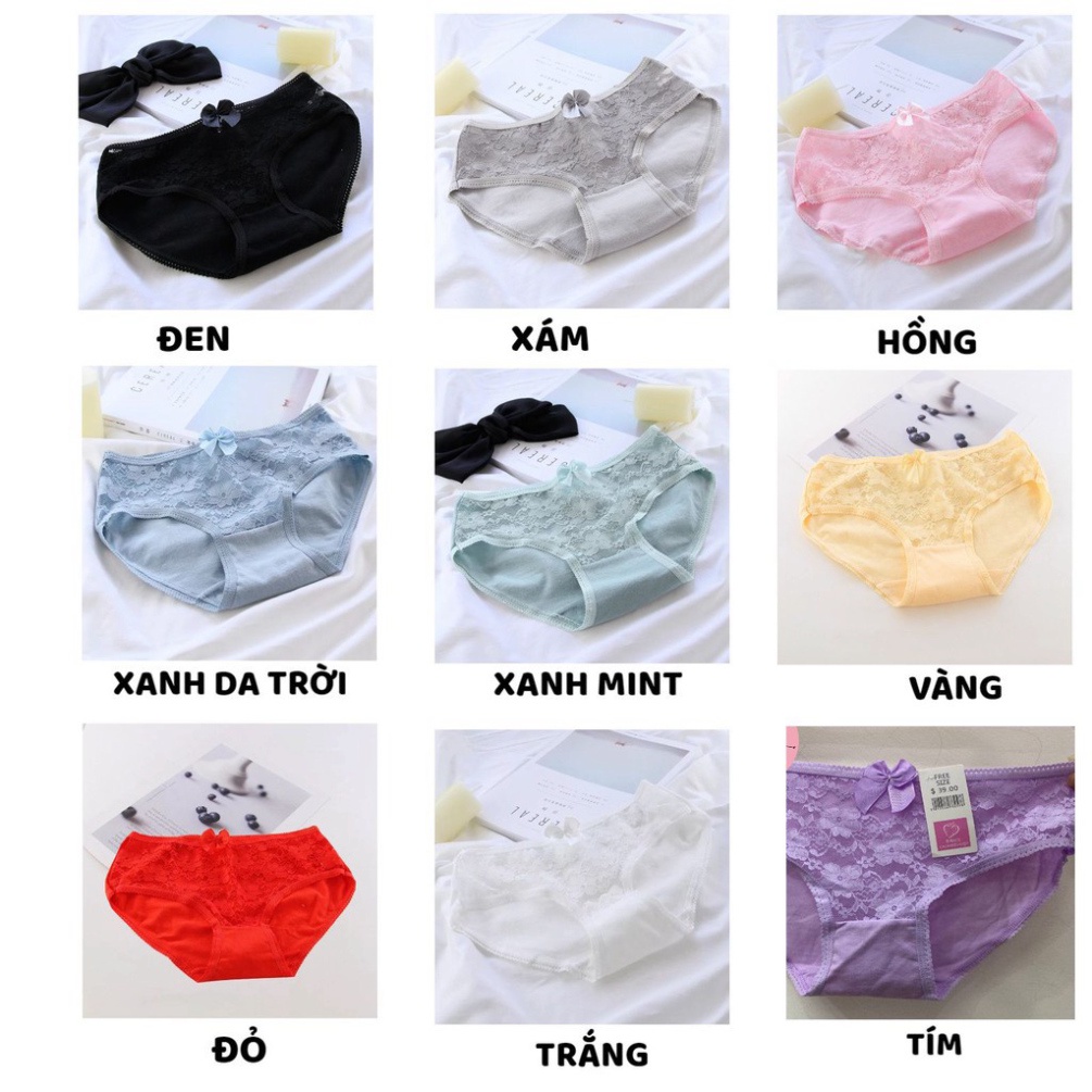 Quần Lót Ren hoa cotton kháng khuẩn cạp ôm trẻ trung quyến rũ Lynabikini Mã 8031