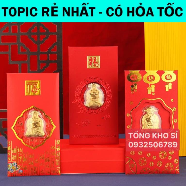 [HÓT] Lì xì thần tài đỏ mạ vàng may mắn tài lộc ngày vía thần tài , món quà ý nghĩa cho tết 2023 cực ý nghĩa