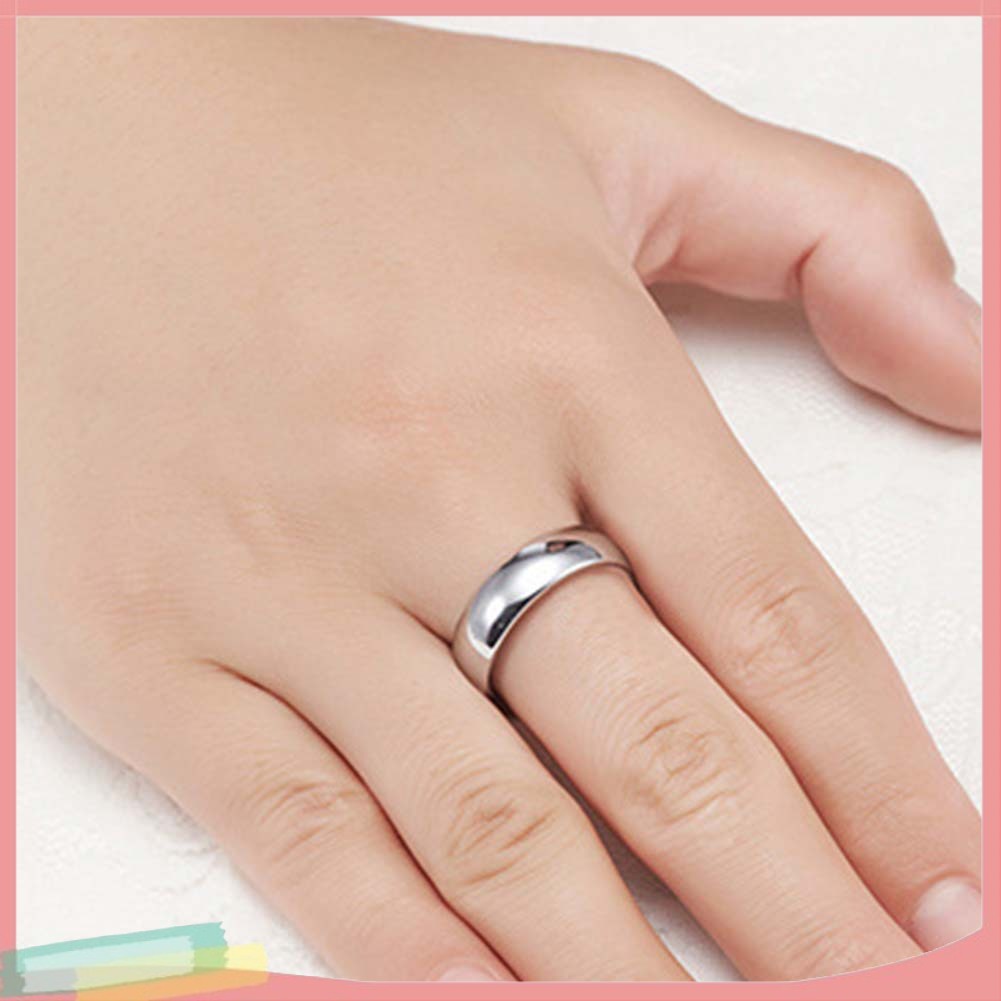 Nhẫn Chất Liệu Thép Không Gỉ Màu Trơn Kiểu Dáng Thời Trang