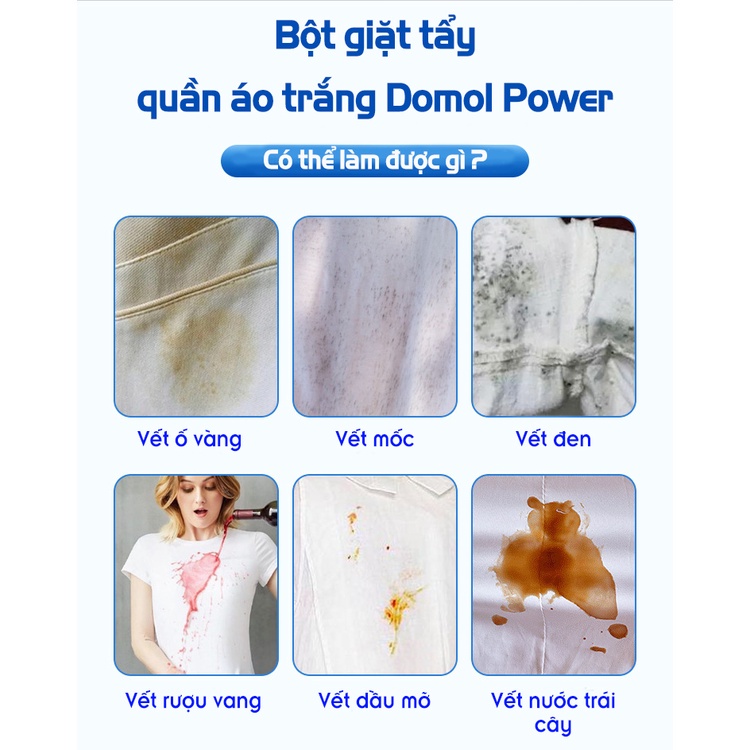 Bột tẩy trắng quần áo Denkmit Oxi Power WEISS 750g [ Hàng nhập Đức chính hãng ]