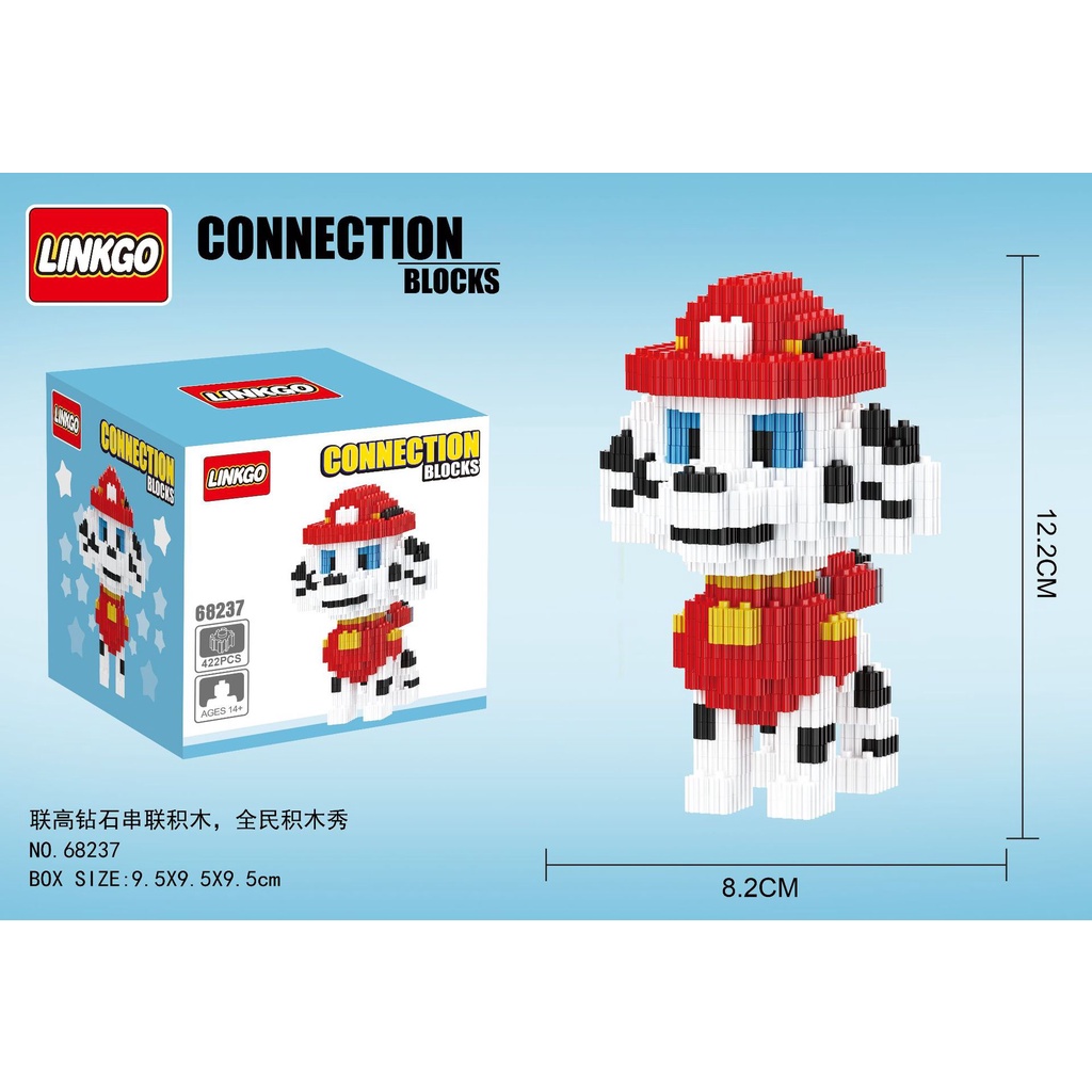 Mô hình lắp ráp 3D chú chó cứu hộ BST 6 con siêu đáng yêu, Lắp ráp sáng tạo cho bé