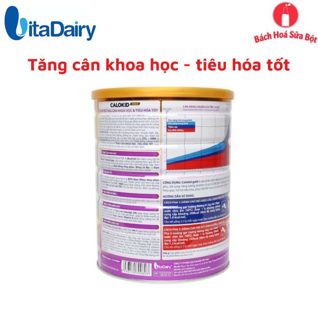 [Quét mã - Tích điểm đổi quà] Sữa bột Calokid Gold số 0+ và số 1+ (Lon 900g)