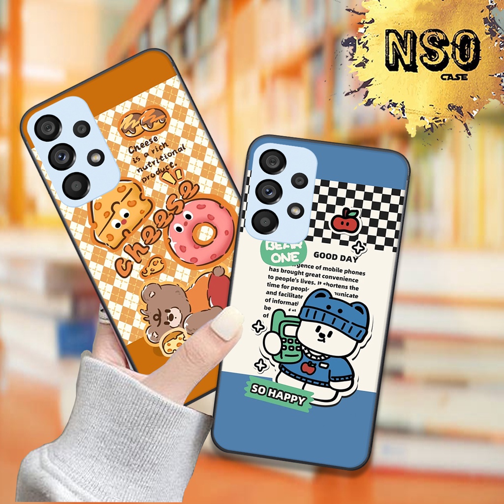 Ốp Samsung A33 / A13 / A53 / A23 In Hình Họa Tiết Ca Rô Gấu Siêu Cute Dễ Thương Đẹp Hot Trend 2023