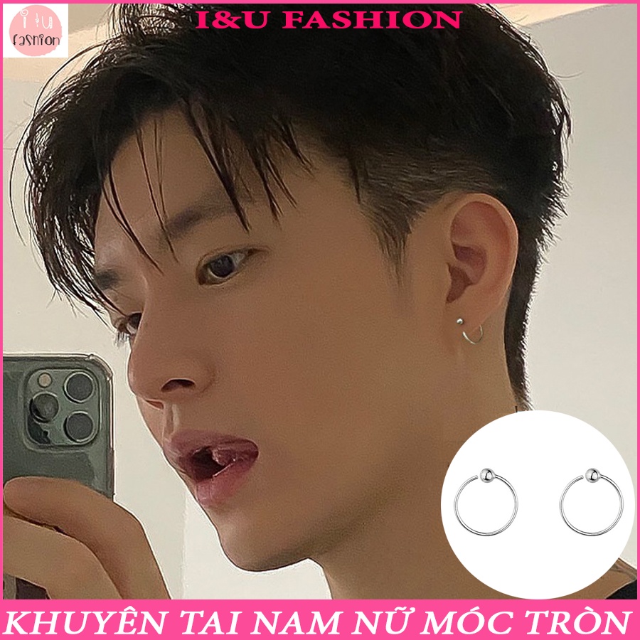 1 Đôi Bông Tai Khuyên Mũi Khuyên Môi Nam Nữ UNISEX Móc Tròn Màu Bạc Cá Tính Đa Năng Dễ Dùng Thời Trang Basic KT-160