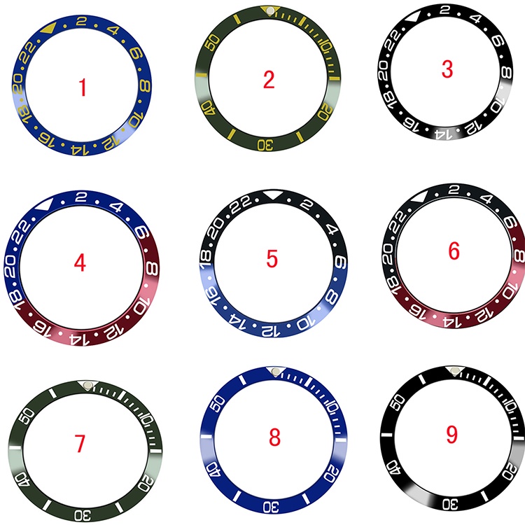 Vòng Chèn Sứ / Nhôm Thay Thế Cho Đồng Hồ Rolex GMT 40mm