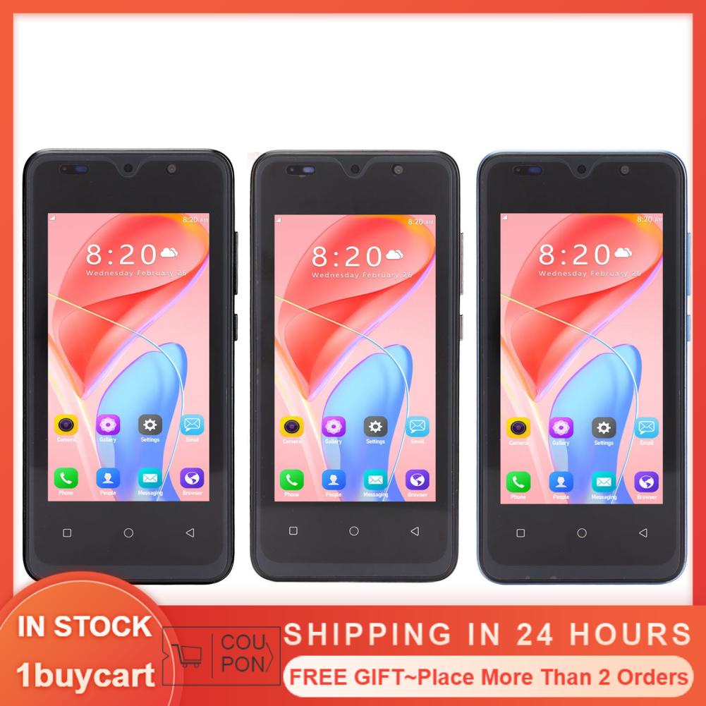1buycart 4.66 Inch Mobile Phone 1GB RAM 8GB ROM Maximum Support 128G Expansion Dual SIM for Android AU Plug 100‑240V