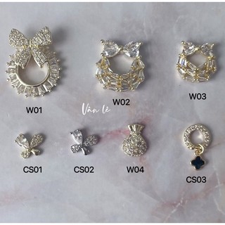 charm đá cao cấp gắn móng tay nail