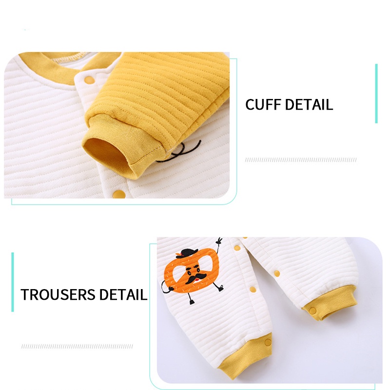 Bộ Áo Liền Quần Ấm Áp Thoải Mái Dễ Thương Cho Bé