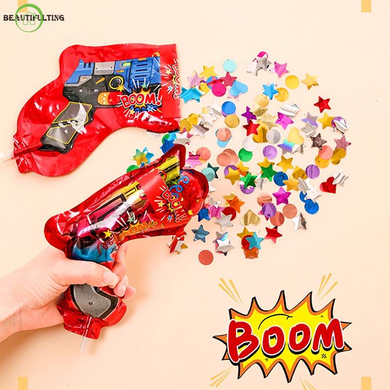 Pháo giấy dạng súng Confetti mini, Súng bắn hoa giấy cầm tay dùng cho tiệc sinh nhật, cưới hỏi lễ tết - Đồ chơi MiniKids
