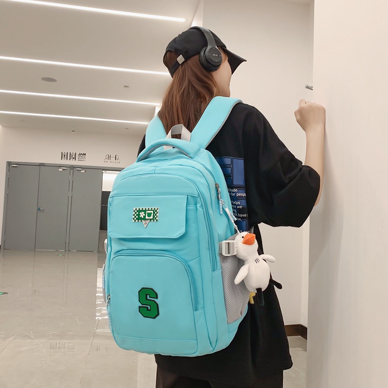 Balo đi học PRETTYZYS sức chứa lớn 15.6 inch thời trang Hàn Quốc 2023 trẻ trung cho nữ