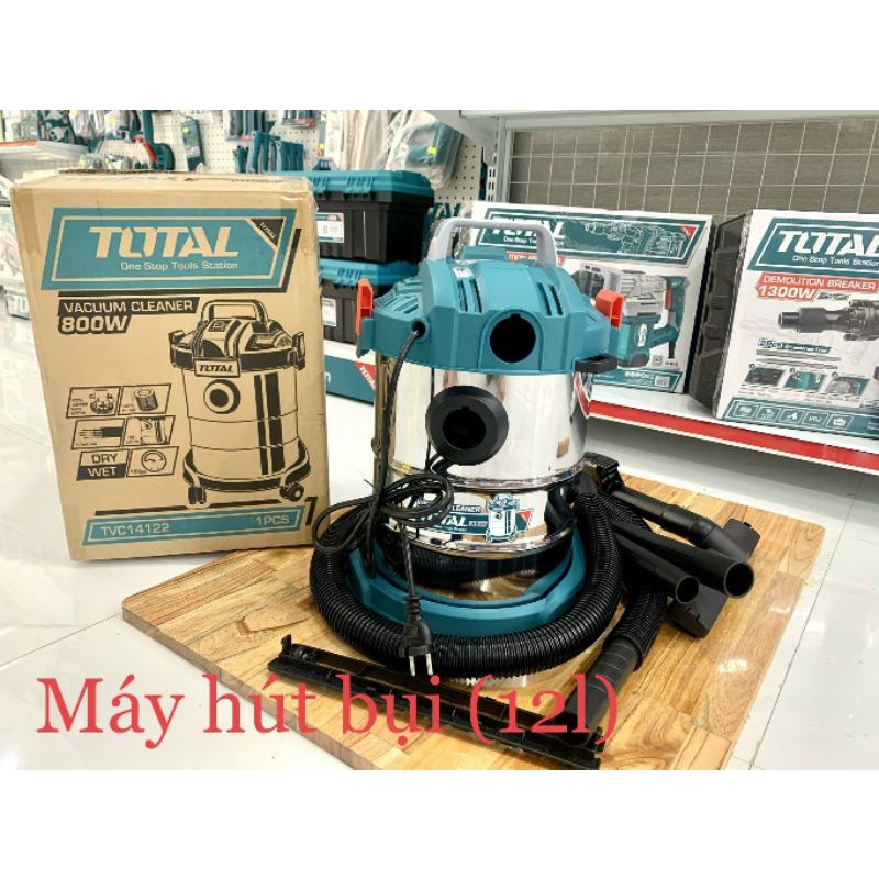 TOTAL Máy Hút Bụi 12L 800W TVC14122 HÚT KHÔ VÀ NƯỚC ĐỀU ĐƯỢC