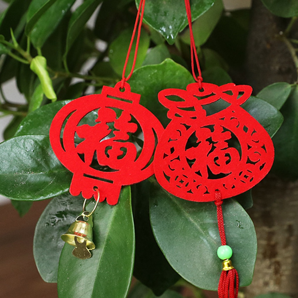 Set 10 Mặt Dây Chuyền Mềm Mini Cầm Tay Treo Biểu Tượng Trung Hoa Trang Trí Tiệc Năm Mới