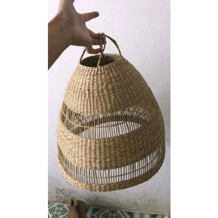 Chụp đèn Chao đèn cói trang trí phòng khach phòng ngủ Decor