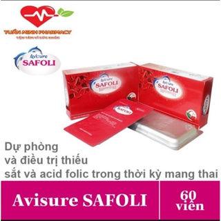 Sắt Safoli. Avisure bổ sung sắt và acid folic cho phụ nữ mang thai người