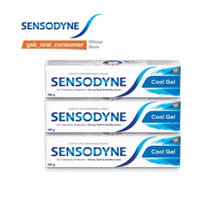 Bộ 3 kem đánh răng giúp giảm ê buốt sensodyne cool gel 160gr/tuýp