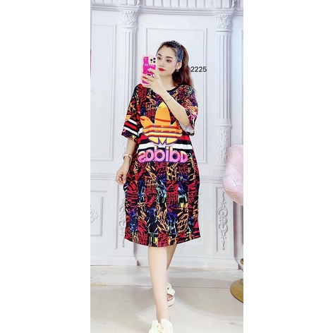 (55kg đến 85kg) Đầm Suông 3D Big Size, Hàng Shop bao đẹp - D2225