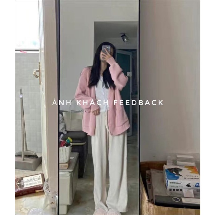 Áo Cardigan màu hoa anh đào