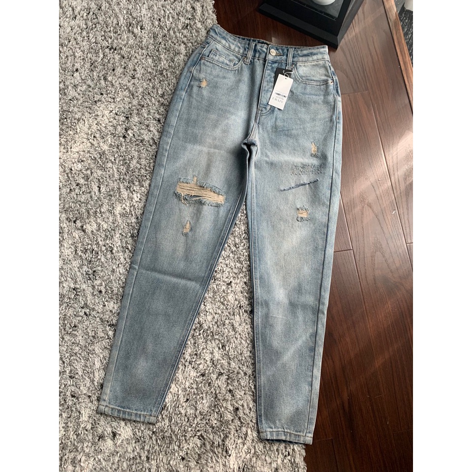 [CÓ SẴN - ẢNH THẬT] Momjeans rách Uratv