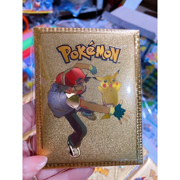 Bộ thẻ bài mạ vàng pokemon hộp 15 túi . túi 10 thẻvip