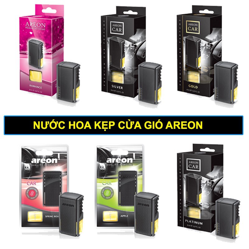 Nước Hoa Ô Tô Cao Cấp Areon, Nước Hoa Oto Kẹp Cửa Gió Chính Hãng Khử Mùi Xe Hơi Ô Tô Nhập Khẩu Bulgaria