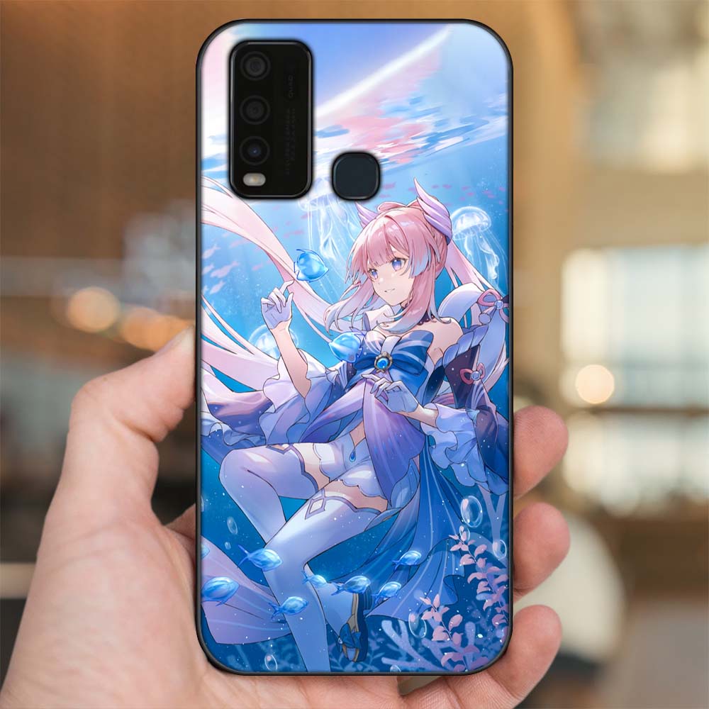 Ốp lưng Vivo Y30, Y50 viền đen in hình Sangonomiya Kokomi Genshin Impact