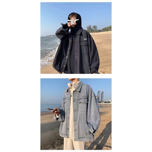 Áo Khoác Jeans Nam Nữ From Rộng Chất Vải Dầy Dặn Hình Thêu Nổi, Áo Bò Thời Trang Unisex Phong Cách Trẻ Trung Năng Động