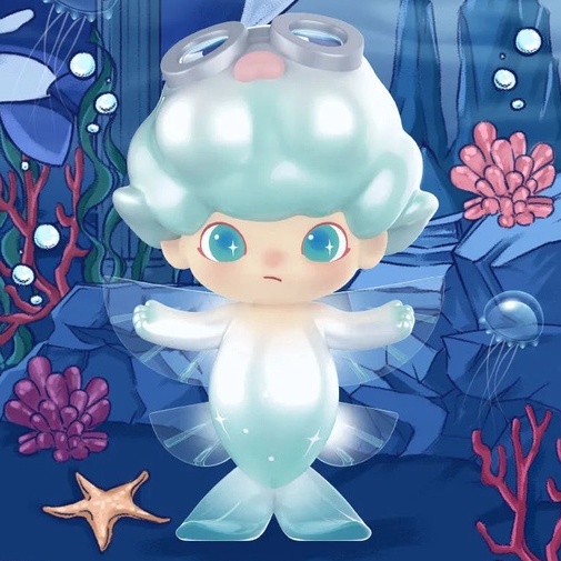 ❤Genuine❤ Dimoo aquarium POPMART bilnd box.Đồ chơi hợp thời trang.Quà.BÚP BÊ.mô hình nhân vật