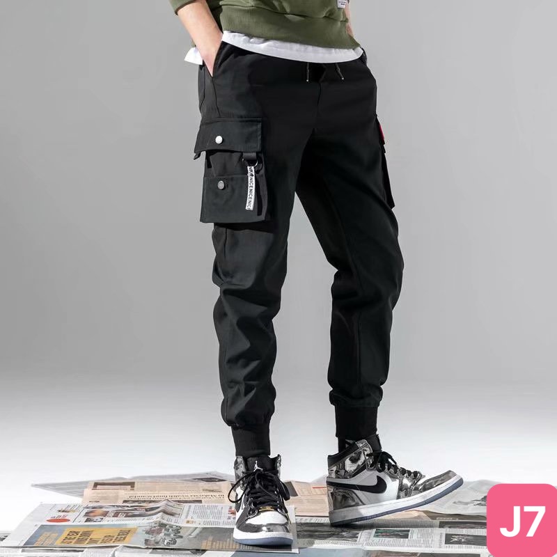Quần jogger nam túi hộp bo chân màu xanh đậm không rách chất kaki cao cấp co dãn 4 chiều baggy thể thao nam havado30 mới