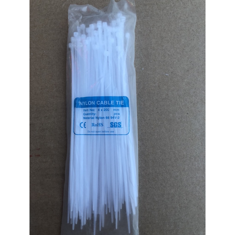 Mua Dây rút nhựa màu trắng bảng nhỏ đủ quy cách từ 100mm đến 300mm (Đơn ...