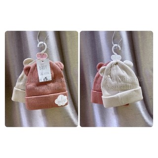 Set 2 mũ len tai gấu baby sz 6/12m 12/18m