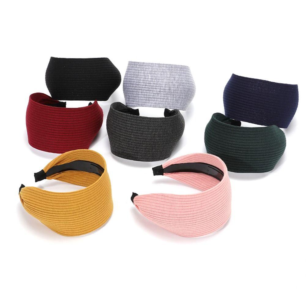 Băng Đô Cài Tóc Dệt Kim Chống Trượt Đơn Giản Thời Trang Cho Nữ