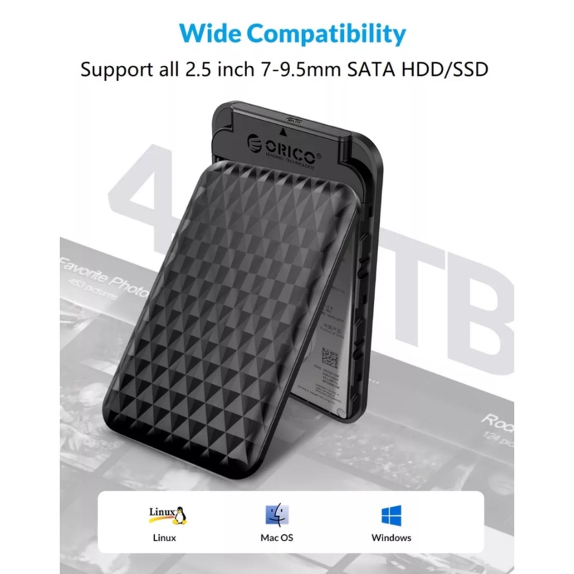 Hộp ổ cứng Hdd Box ORICO 2520C3 2.5inch - Dùng cho HDD, SSD - SP Chính hãng bảo hành 12 tháng!