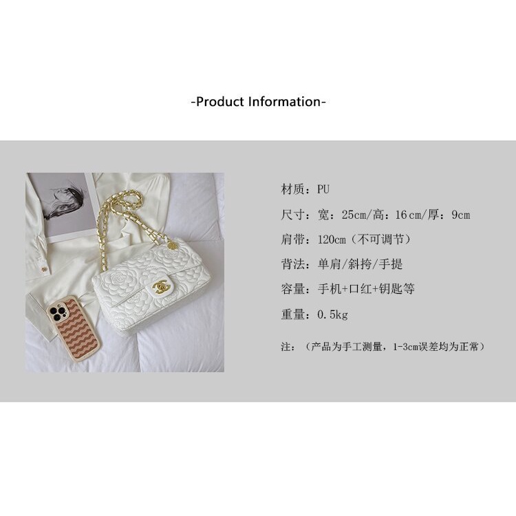 Túi Xách Đeo Chéo Hình Vuông Cỡ Nhỏ Phối Dây Đeo Sợi Xích Thời Trang 2022 Cho Nữ