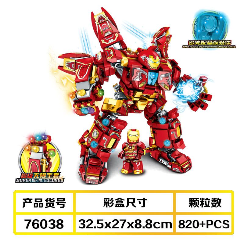 Bộ Đồ Chơi Lắp Ráp Lego Iron Man / Super Hulk / The Big Runaway