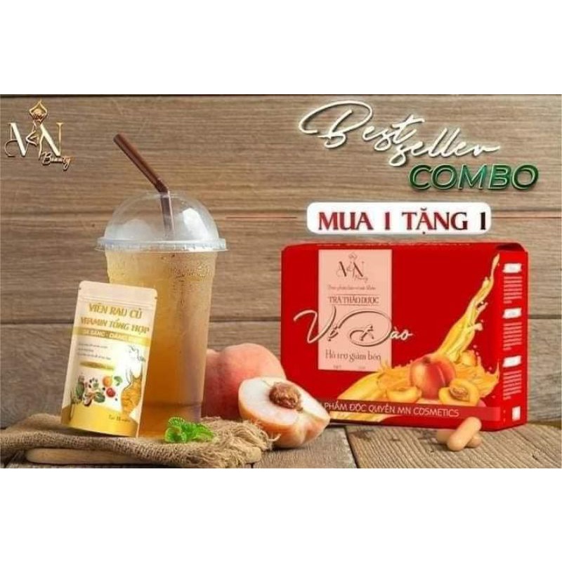 Giảm cân trà đào x3 chính hãng mẫu mới