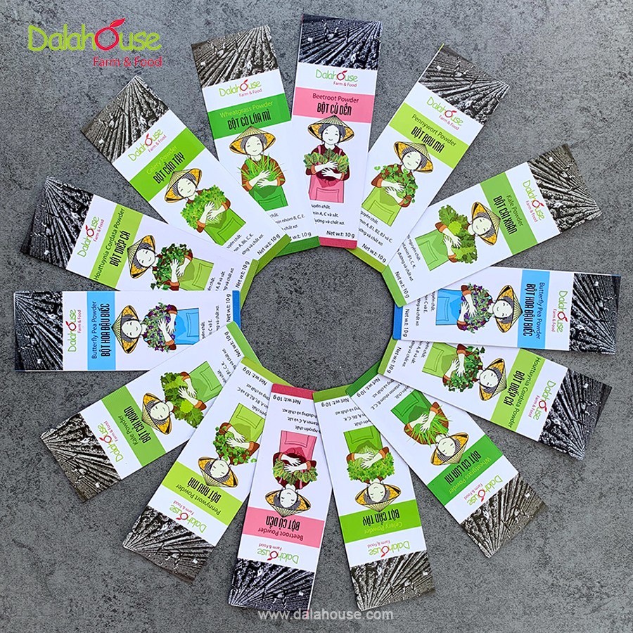 Combo Bột Rau Củ Detox Thải Độc Dalahouse - 21 gói 07 vị rau củ Organic 100%