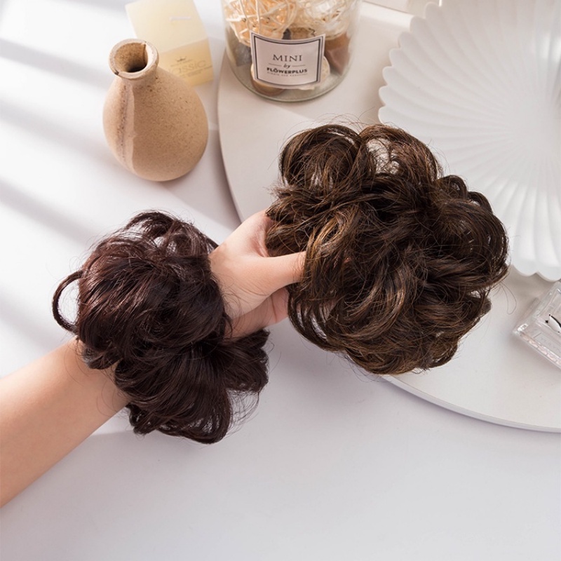 Dây Buộc Tóc Đuôi Ngựa Co Giãn Hình Hoa Phong Cách Hàn Quốc Cho Cô Dâu