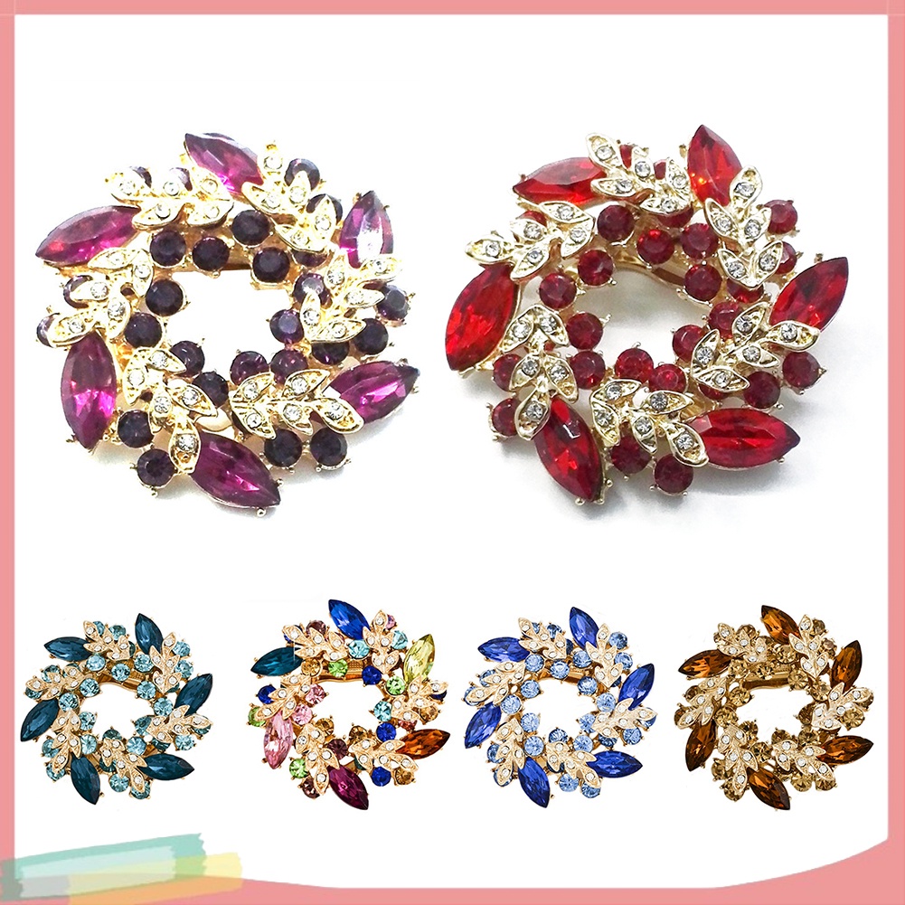 Ghim Cài Áo Hình Bó Hoa Đính Đá Nhân Tạo Thời Trang Cho Nữ